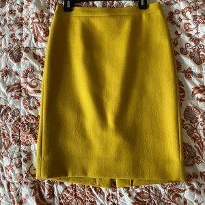 Jcrew No 2 pencil skirt ochre yellow size 4